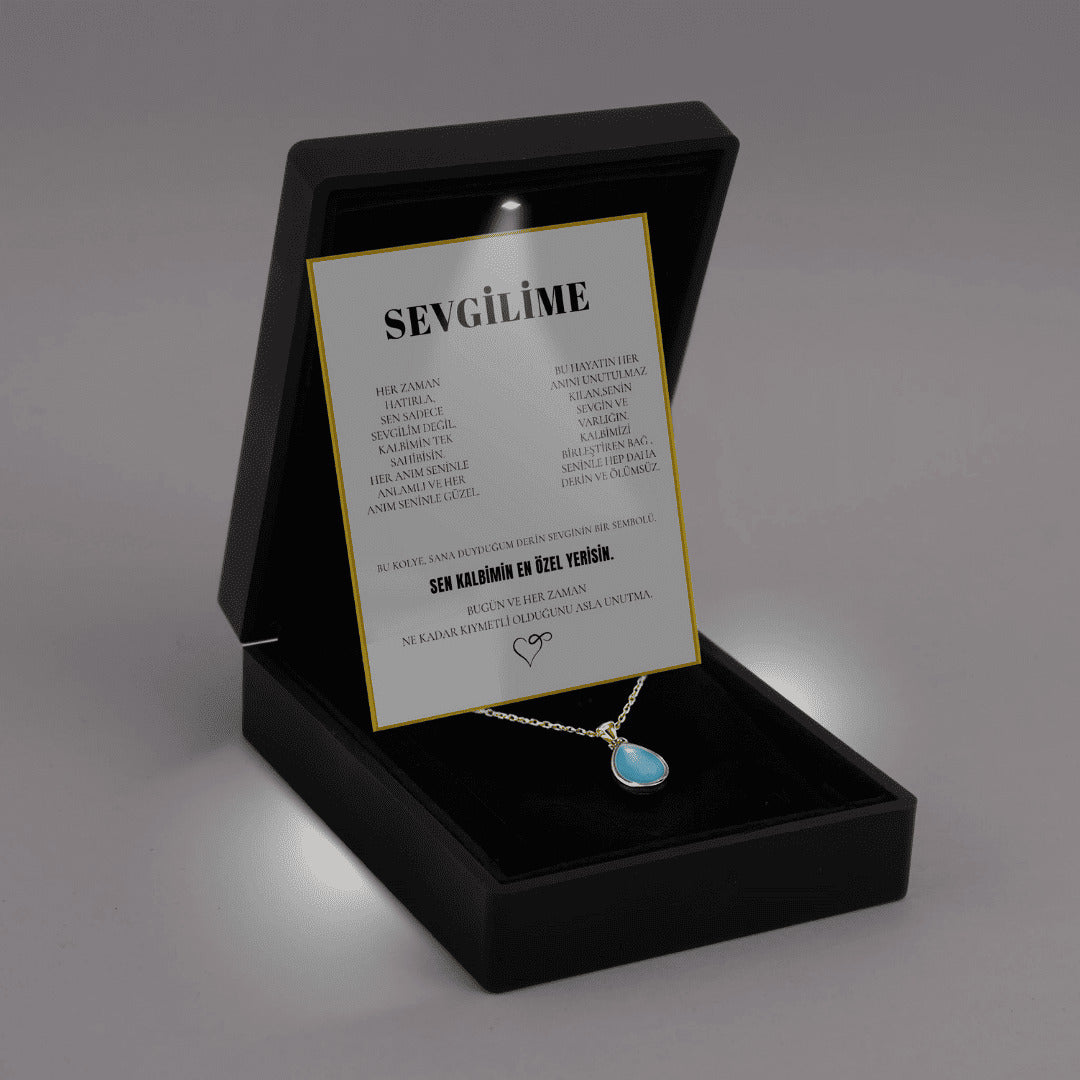 „To My Love“ Liebesherz-Stahlkette mit Notiz und Geschenkbox