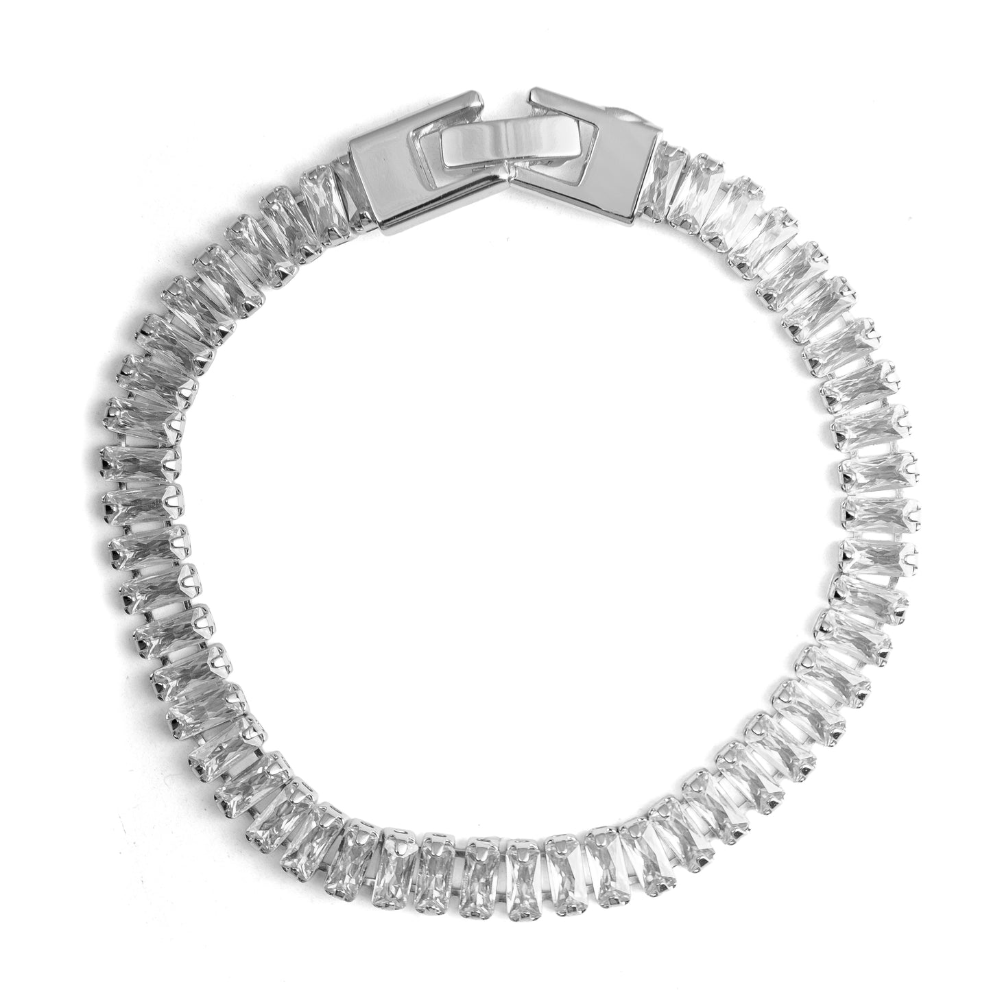 Su Yolu Taşlı Bileklik Silver