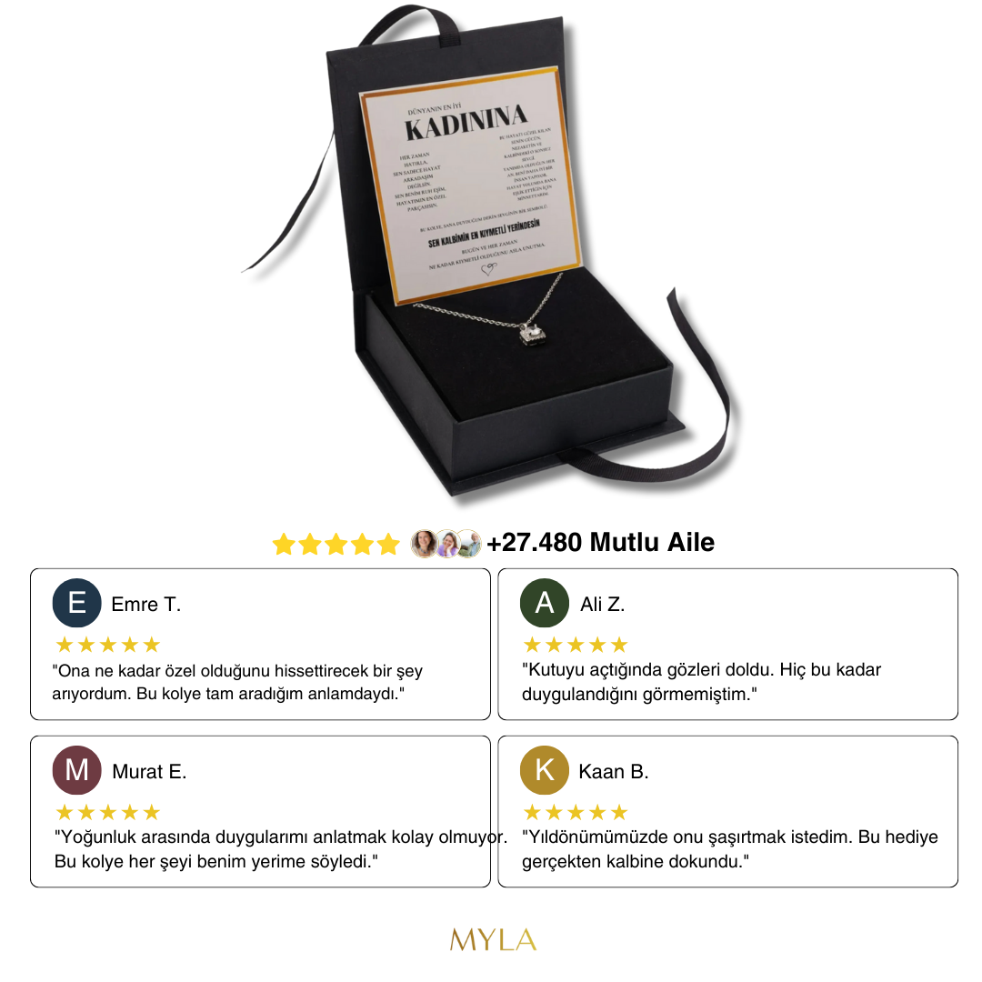 „To My Woman“ Elegance Halskette mit Notiz und Geschenkbox