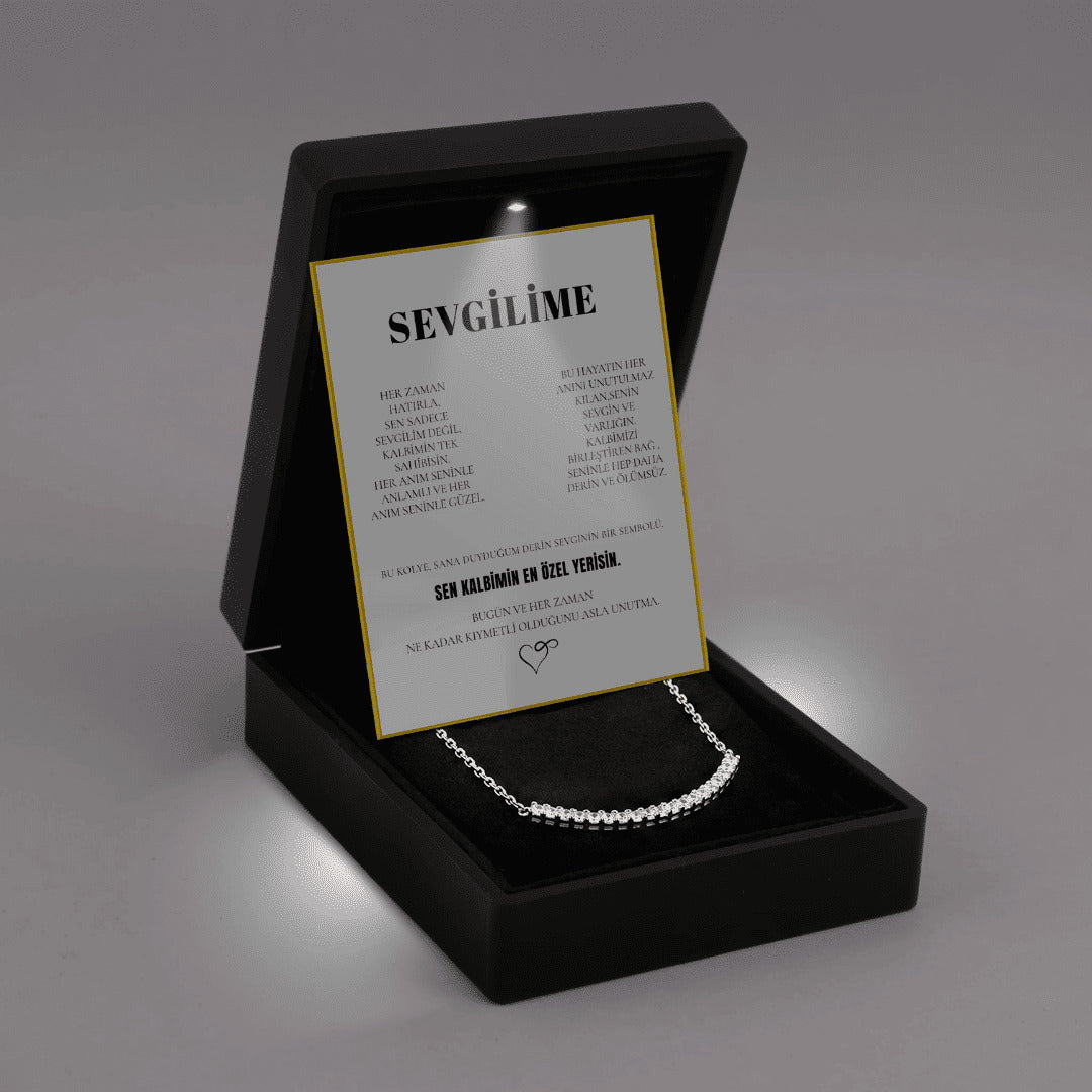 „To My Love“ Liebesherz-Stahlkette mit Notiz und Geschenkbox