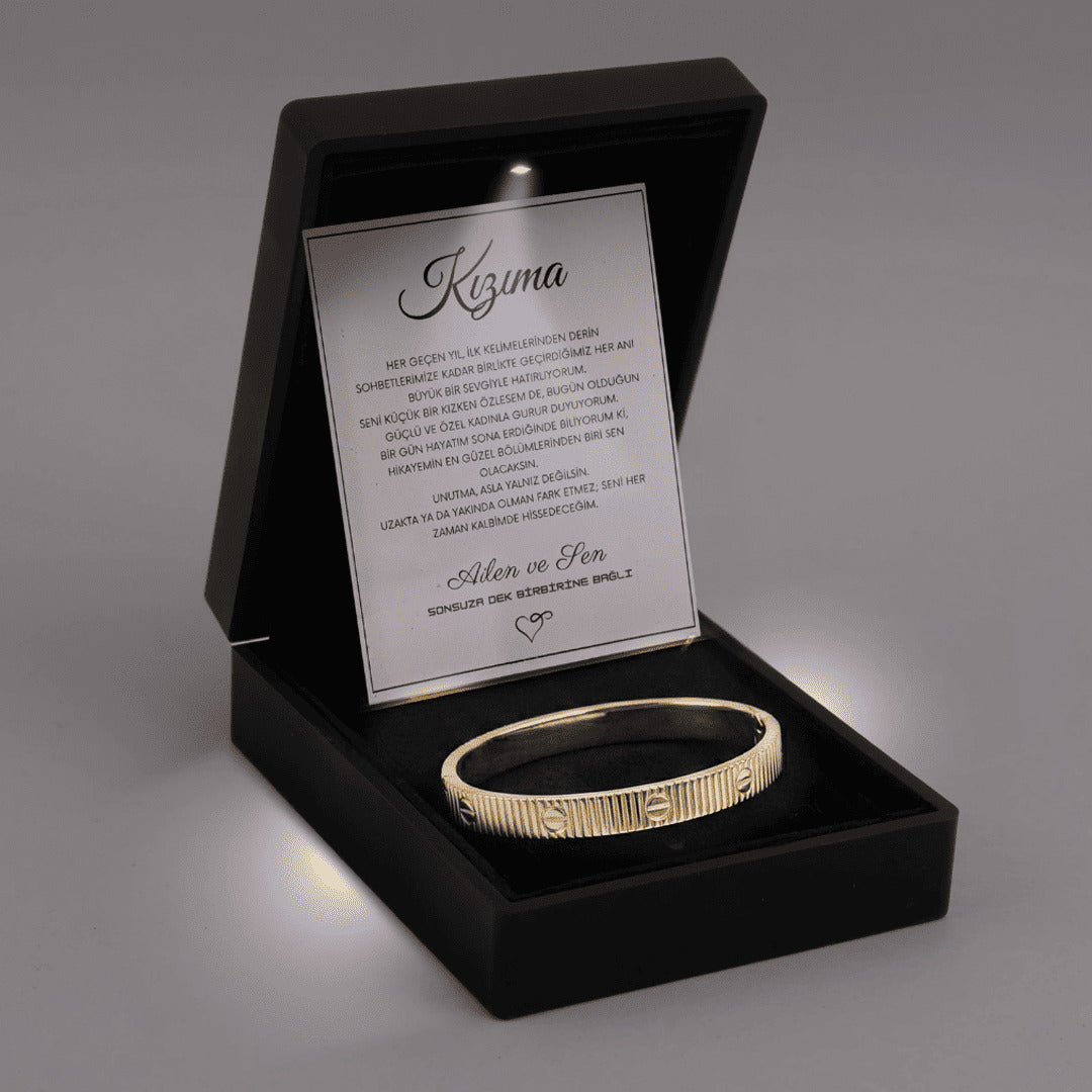 „To My Love“ Liebesherz-Stahlkette mit Notiz und Geschenkbox