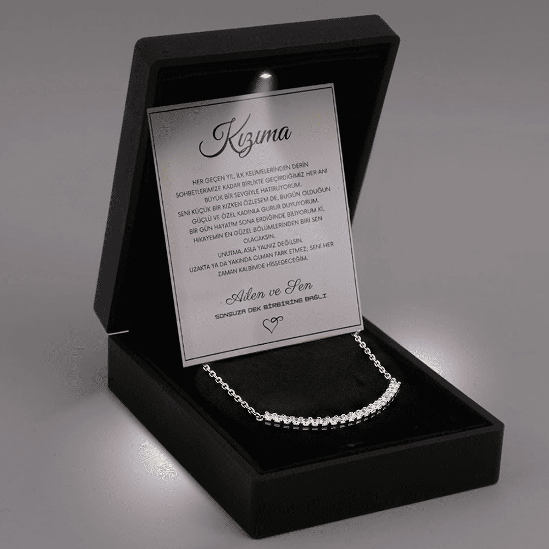 „To My Love“ Liebesherz-Stahlkette mit Notiz und Geschenkbox