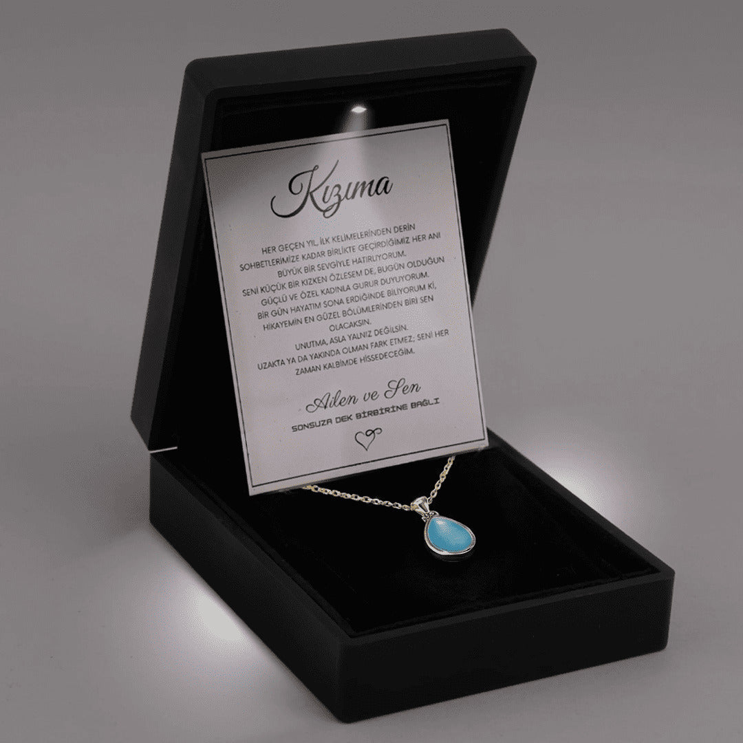 „To My Love“ Liebesherz-Stahlkette mit Notiz und Geschenkbox