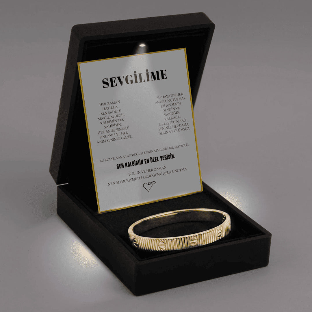 „To My Love“ Liebesherz-Stahlkette mit Notiz und Geschenkbox