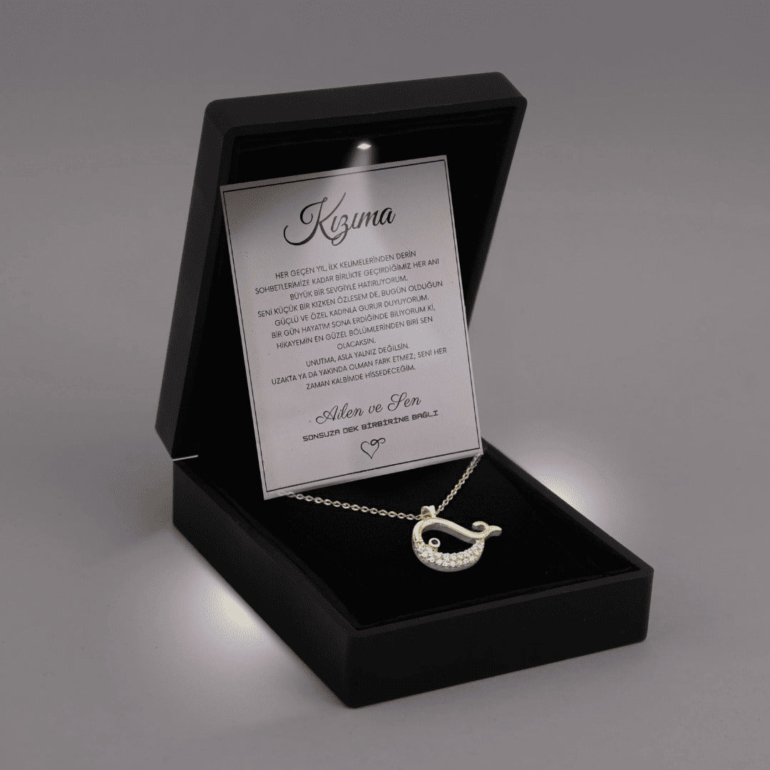 „To My Love“ Liebesherz-Stahlkette mit Notiz und Geschenkbox