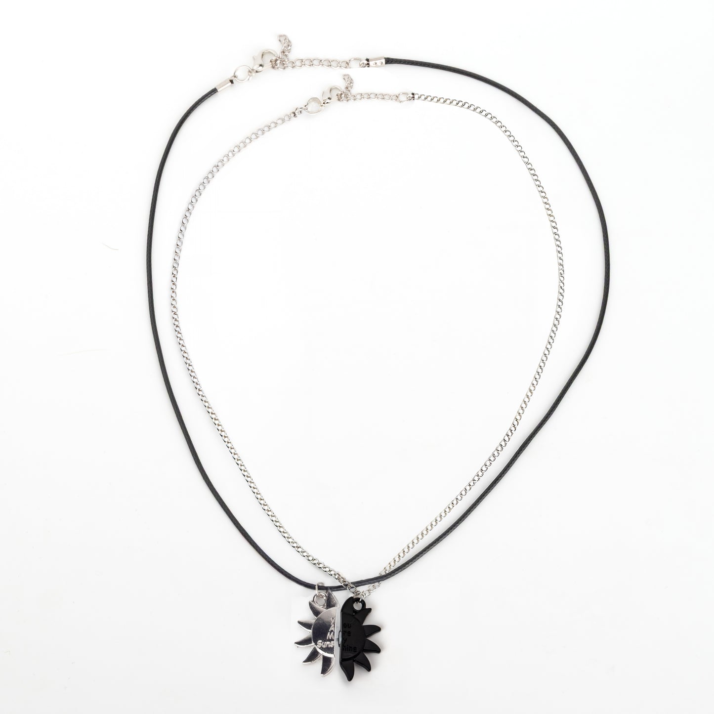 "Sevgilime" İkili Çift Güneş Kolye Anlamlı Not ve Kutulu