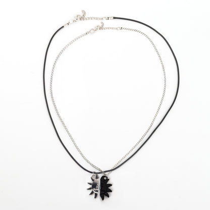 "Sevgilime" İkili Çift Güneş Kolye Anlamlı Not ve Kutulu