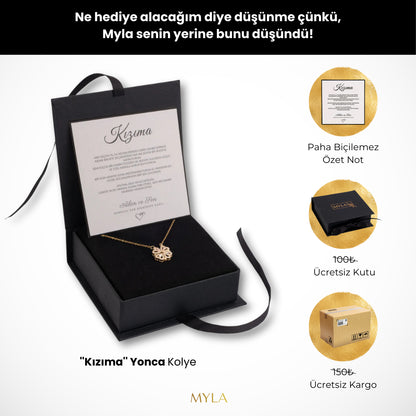 ''Kızıma'' Yonca Kolye