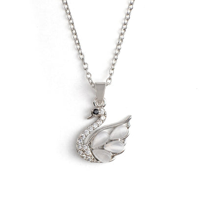 “Kadınıma” Kuğu Figürlü Zarif Kolye Anlamlı Notlu ve Kutulu