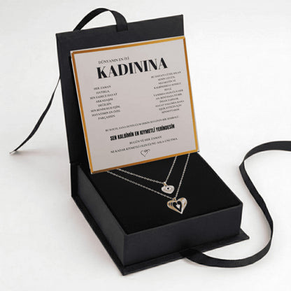 „To My Love“ Liebesherz-Stahlkette mit Notiz und Geschenkbox