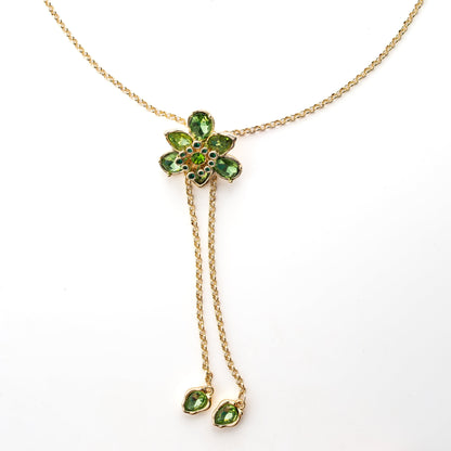 "Kızıma" Zümrüt Taşlı Bronş Kolye Notlu ve Kutulu