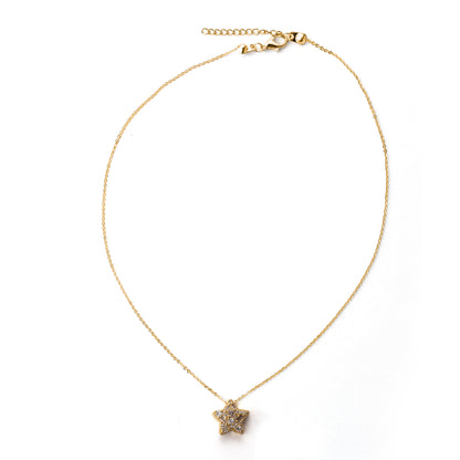 "Sevgilime" Elmas İşlemeli Star Kolye Anlamlı Not ve Kutulu