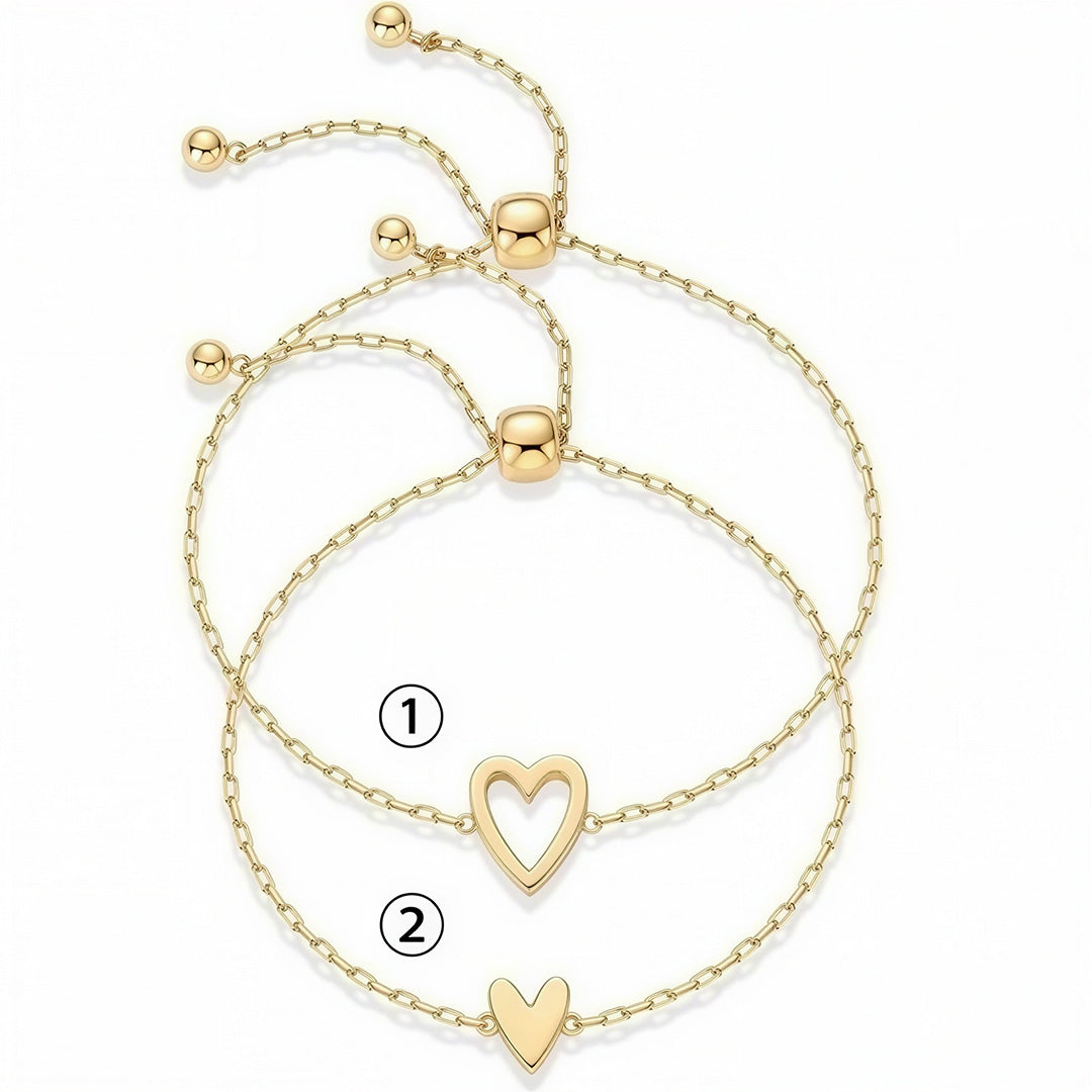 ''Anne kız'' Birbirine Bağlı Kalp Bilekliği