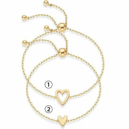 ''Anne kız'' Birbirine Bağlı Kalp Bilekliği