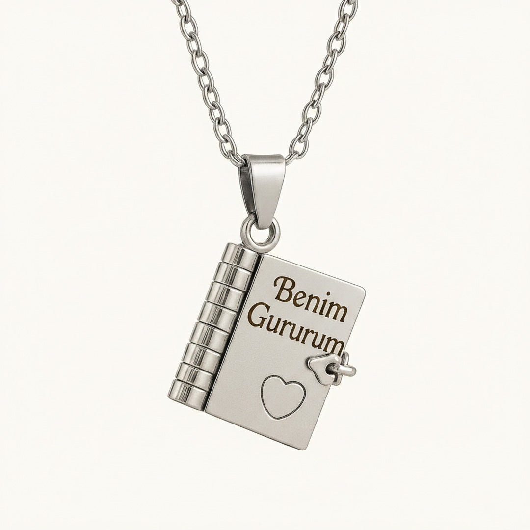 ''Oğluma'' Ömürlük Hatıra Kitap Kolye