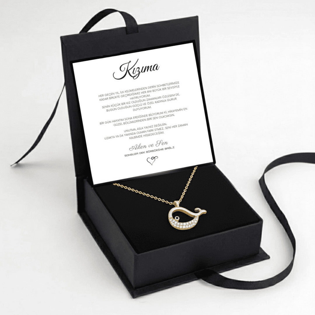 „To My Love“ Liebesherz-Stahlkette mit Notiz und Geschenkbox