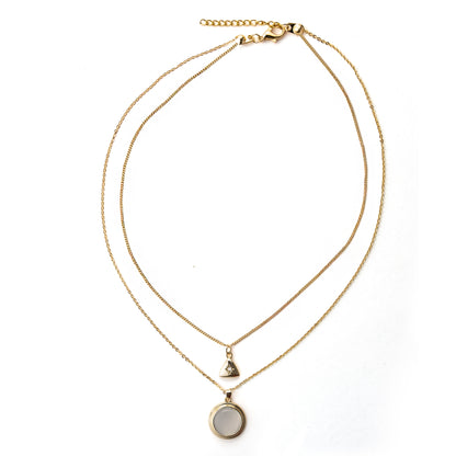 "Kadınına" Krem Renk Damga Kolye Anlamlı Not ve Kutulu