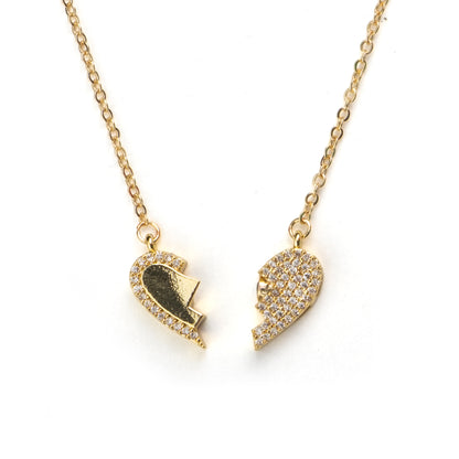 "Kadınına" Mıknatıslı Kalbim Sende Kolye Anlamlı Not ve Kutulu