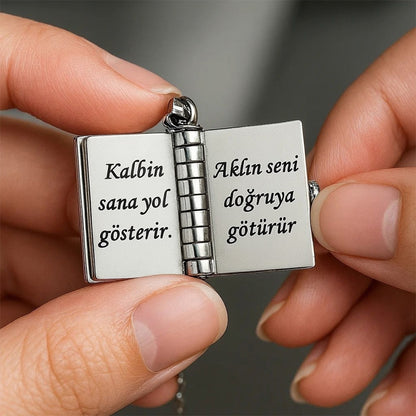 ''Oğluma'' Ömürlük Hatıra Kitap Kolye