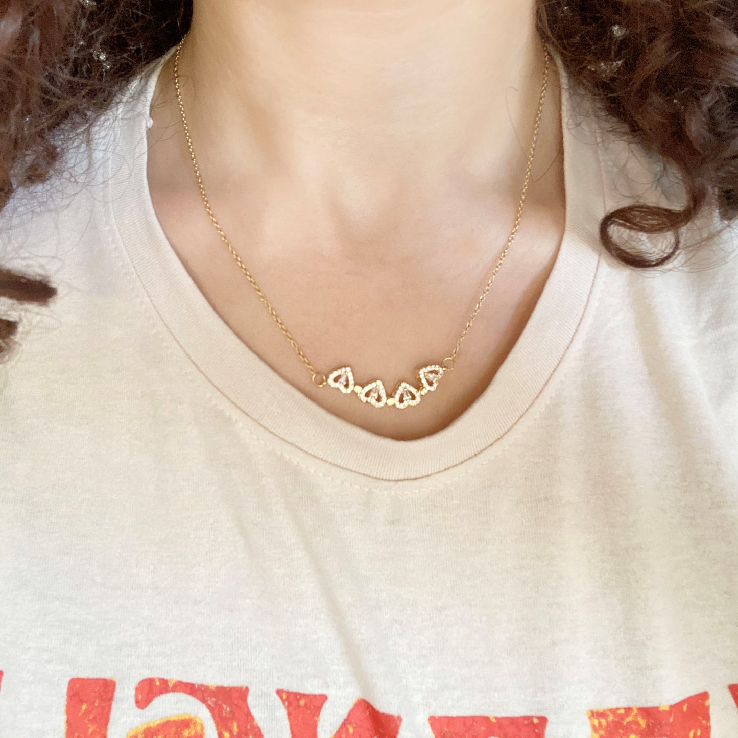 Kalbimin Sahibine Fantastik Oniks Doğal Taş Bileklik + Kızıma Yonca Kolye