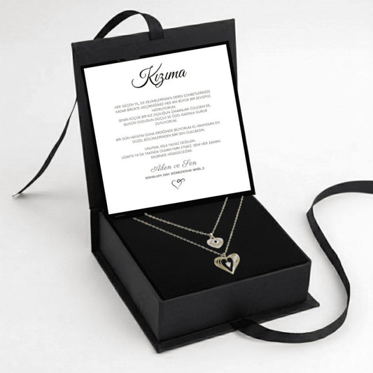 „To My Love“ Liebesherz-Stahlkette mit Notiz und Geschenkbox