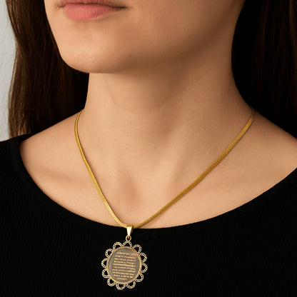 ''Kızıma'' Dua Kolye Ayetel Kursi Anlamlı Not ve Kutulu