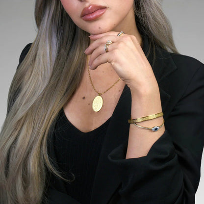 Ayetel Kurs-i Kadın Gold Bileklik