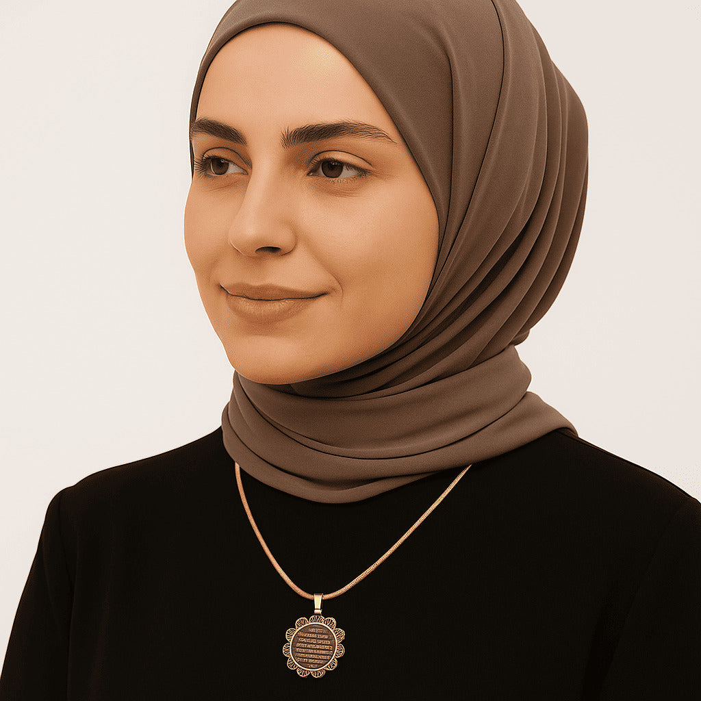 ''Kadınıma'' Dua Kolye Ayetel Kursi Anlamlı Not ve Kutulu