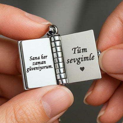 ''Oğluma'' Ömürlük Hatıra Kitap Kolye