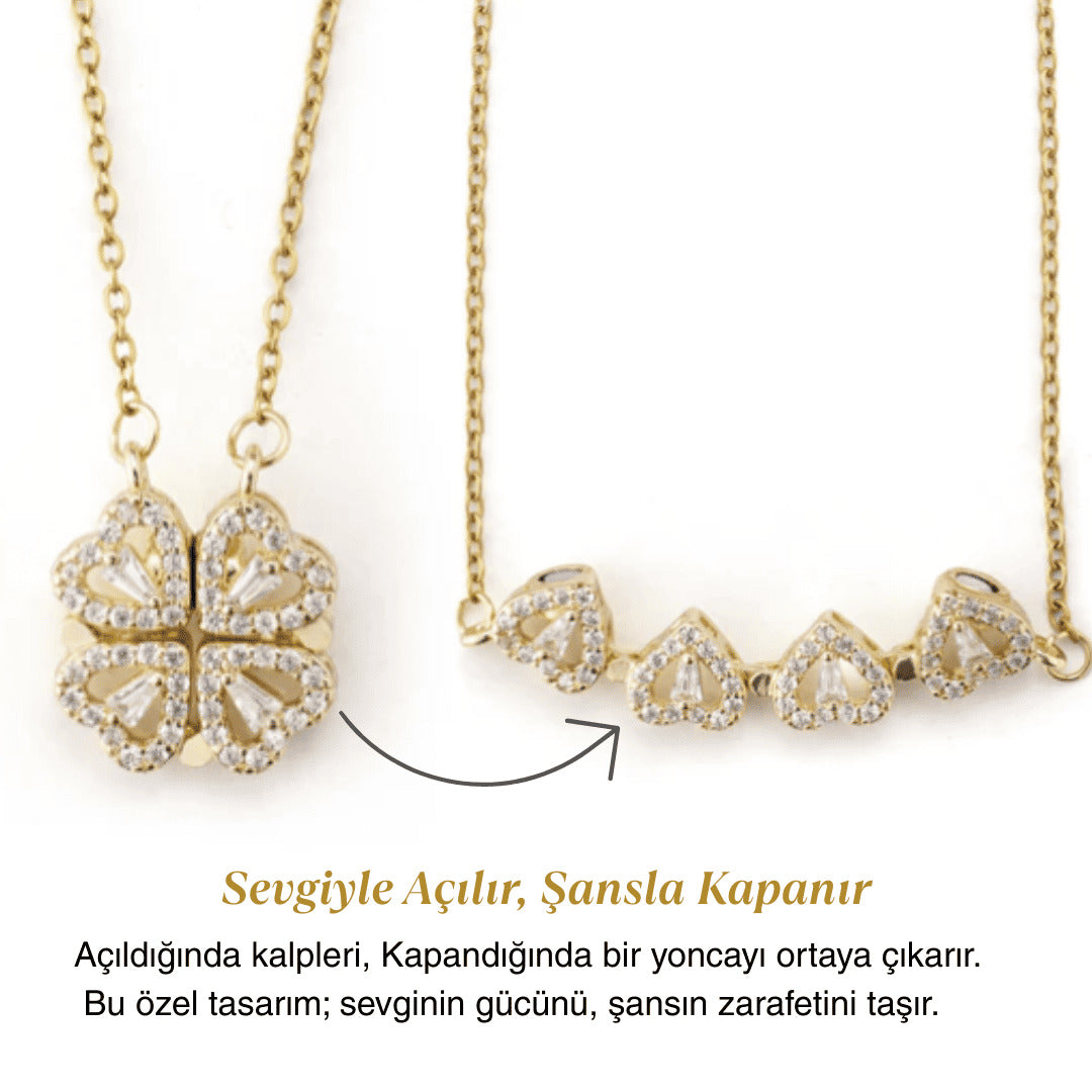 "Kadınıma" Yonca Kolye Hediye Seti