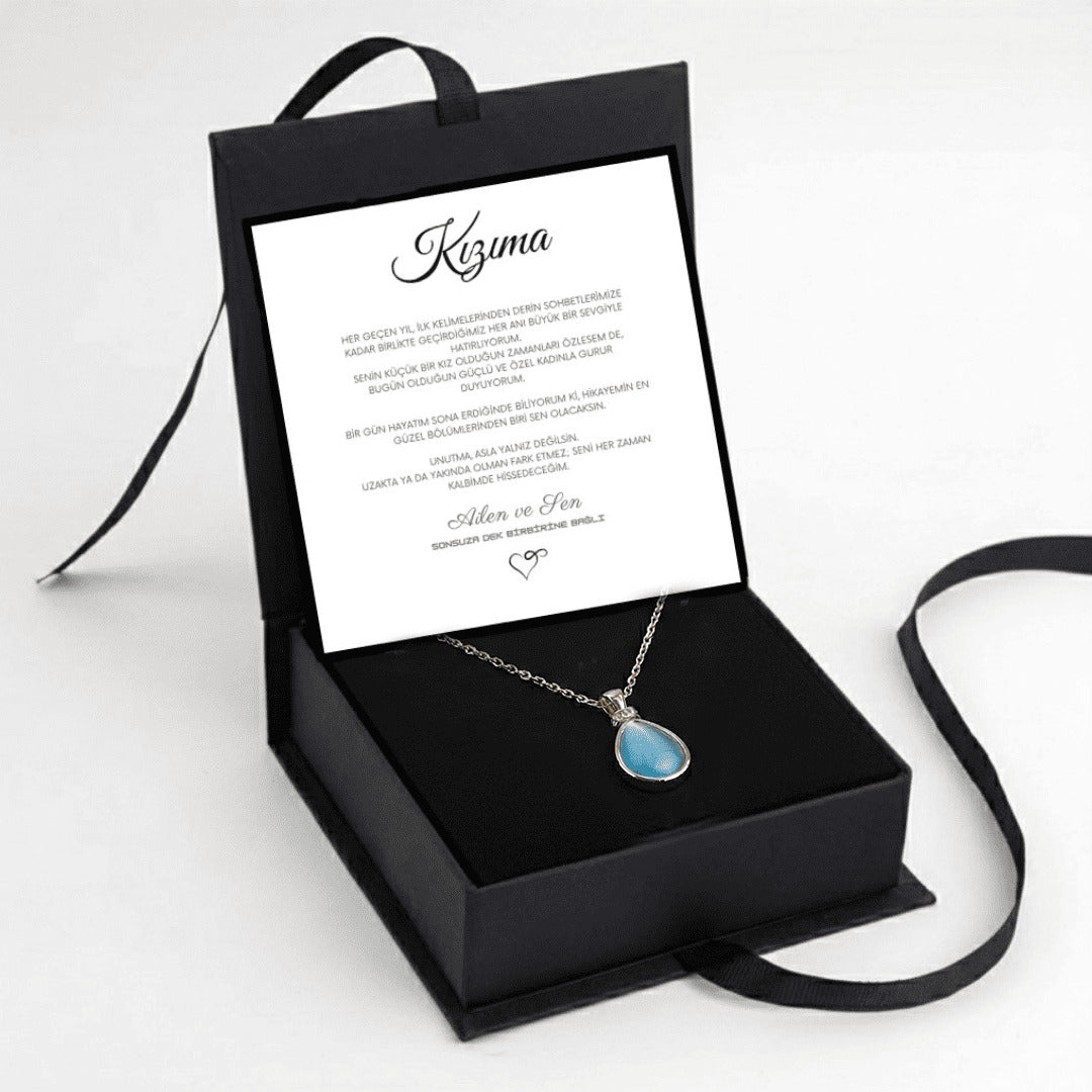 „To My Love“ Liebesherz-Stahlkette mit Notiz und Geschenkbox