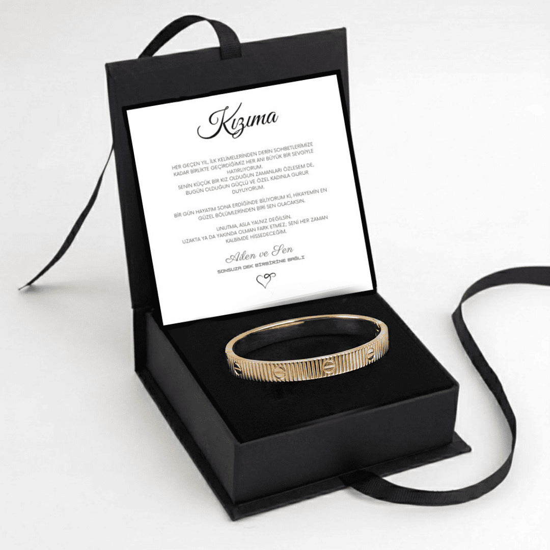 „To My Love“ Liebesherz-Stahlkette mit Notiz und Geschenkbox