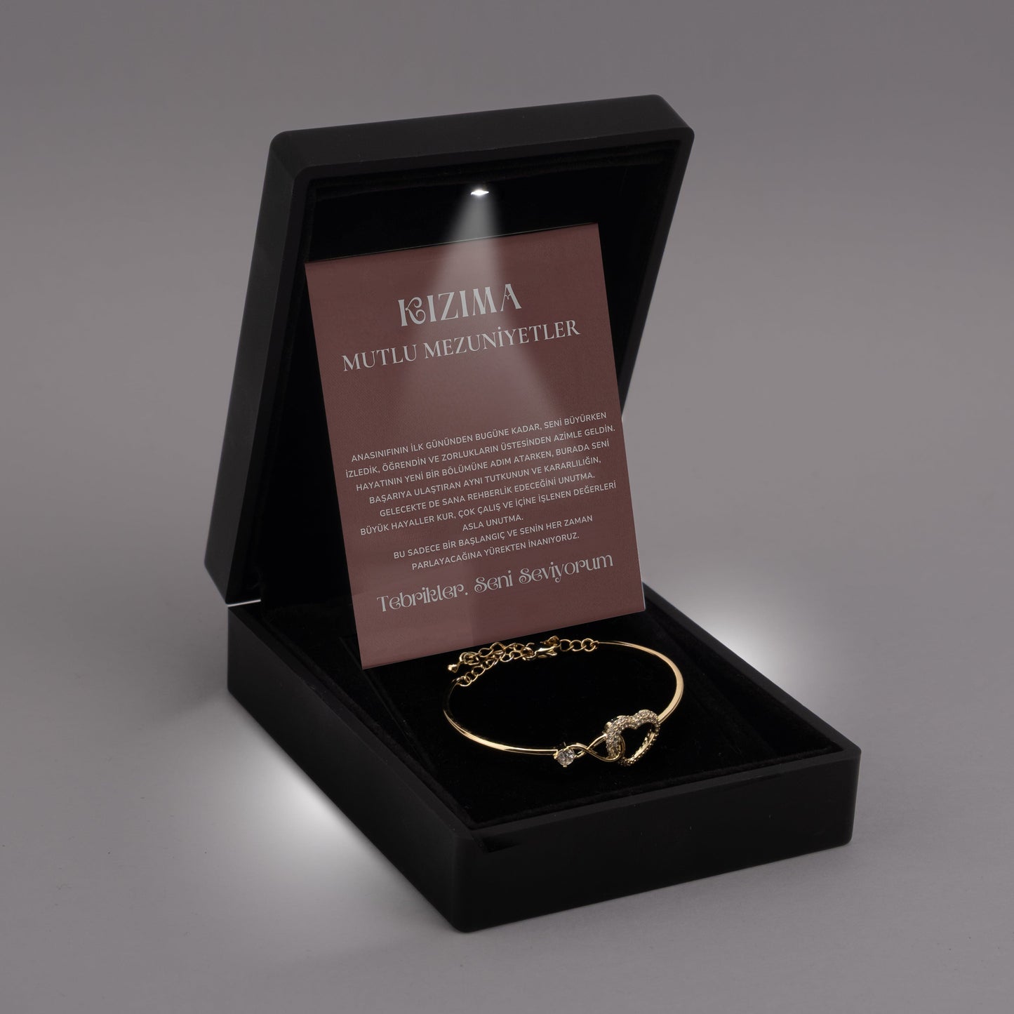 Für meine Tochter Kleeblatt-Halskette mit Notiz und Geschenkbox