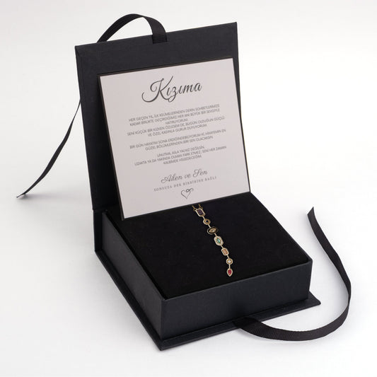 Für meine Tochter Kleeblatt-Halskette mit Notiz und Geschenkbox