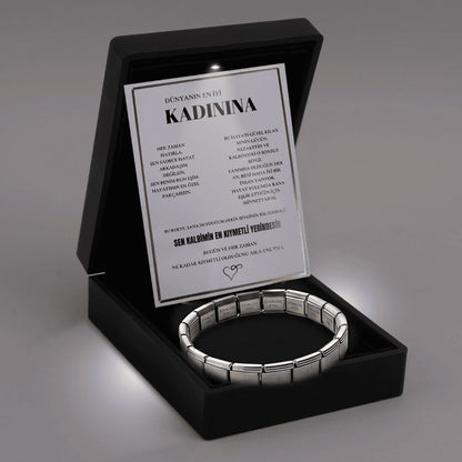 „To My Love“ Liebesherz-Stahlkette mit Notiz und Geschenkbox