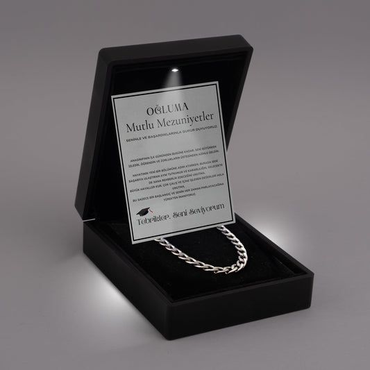 ''Oğluma Mutlu Mezuniyetler'' Forge Kolye