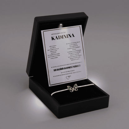 „To My Love“ Liebesherz-Stahlkette mit Notiz und Geschenkbox