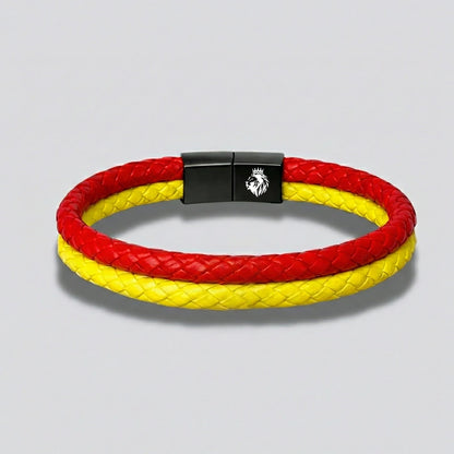 ''Canım Oğluma'' Sarı - Kırmızı Takım Bilekliği Hazır Hediye Paketi