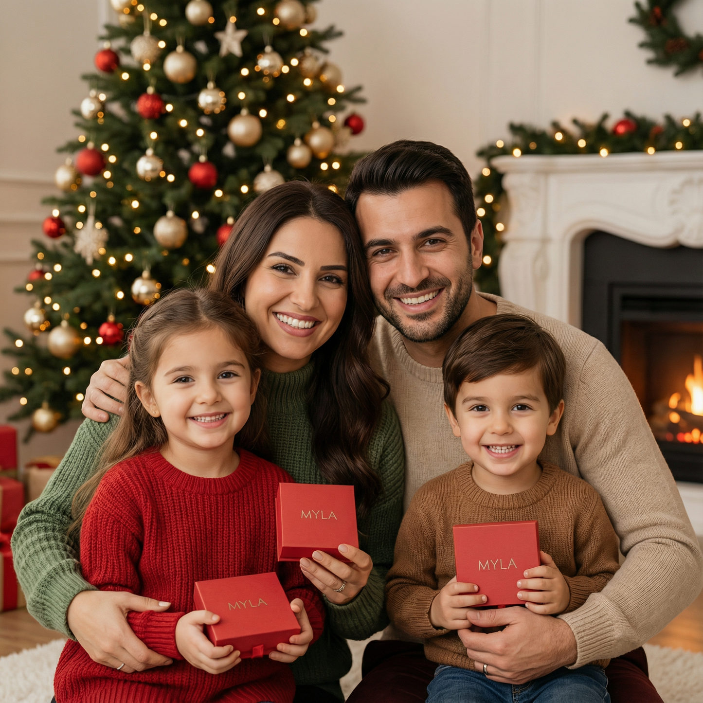 Myla 3'lü Aile Paketi ''Kızıma Yonca, Kadınıma Zarafet ve Oğluma Çubuk Kolye''