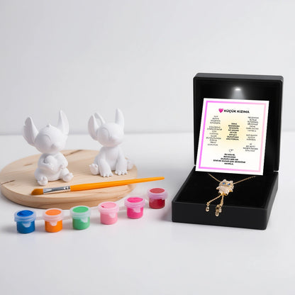 „To My Love“ Liebesherz-Stahlkette mit Notiz und Geschenkbox