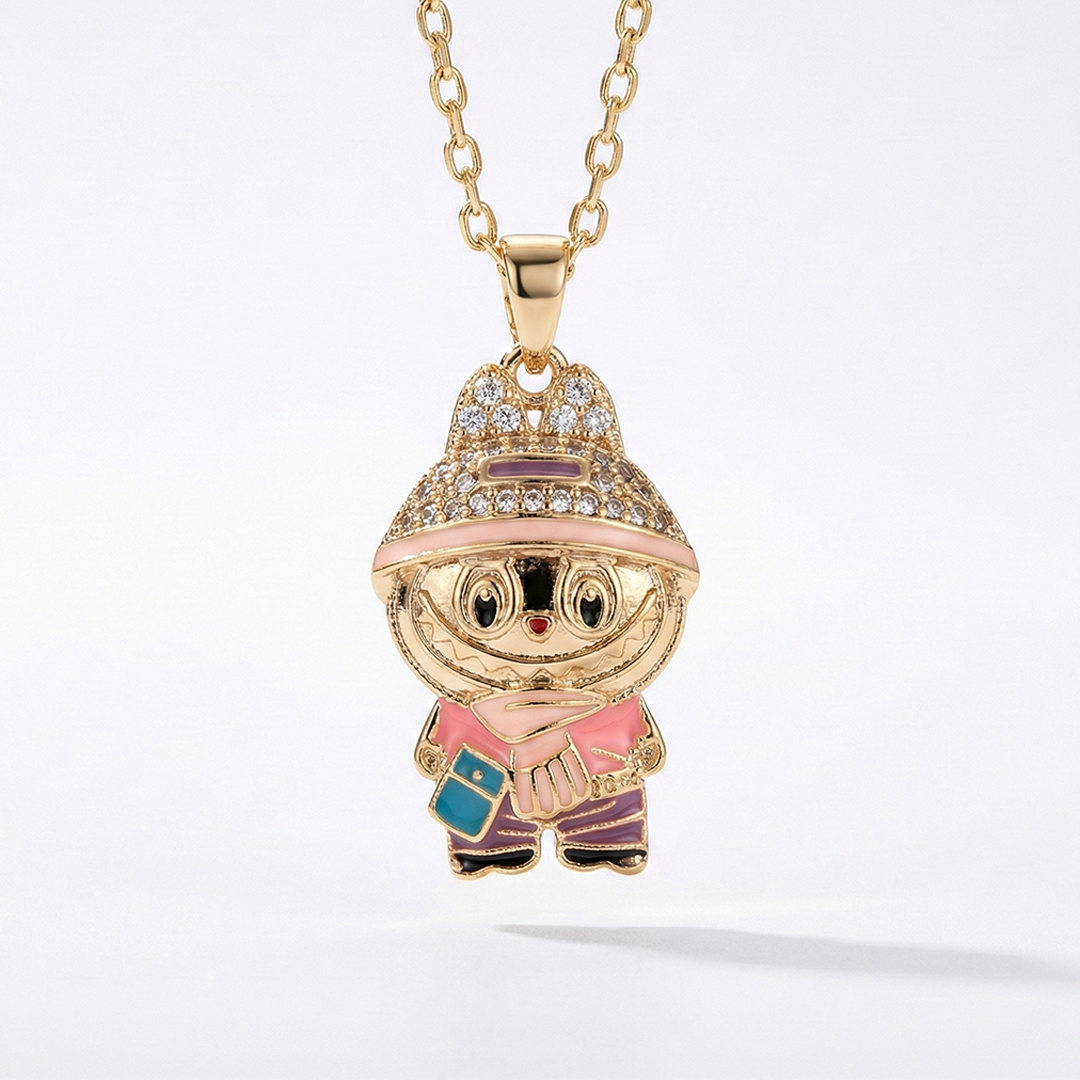 "Küçük Kızıma" Labubu Kolye Anlamlı Not ve Kutulu