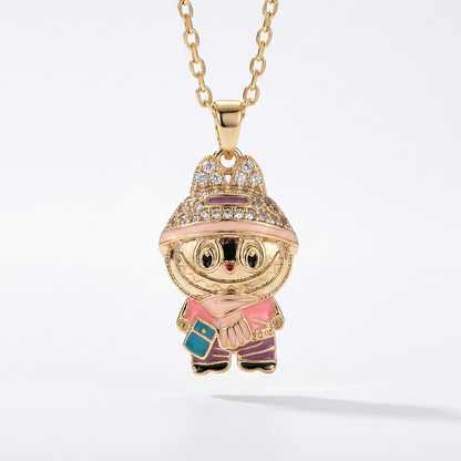 "Küçük Kızıma" Labubu Kolye Anlamlı Not ve Kutulu