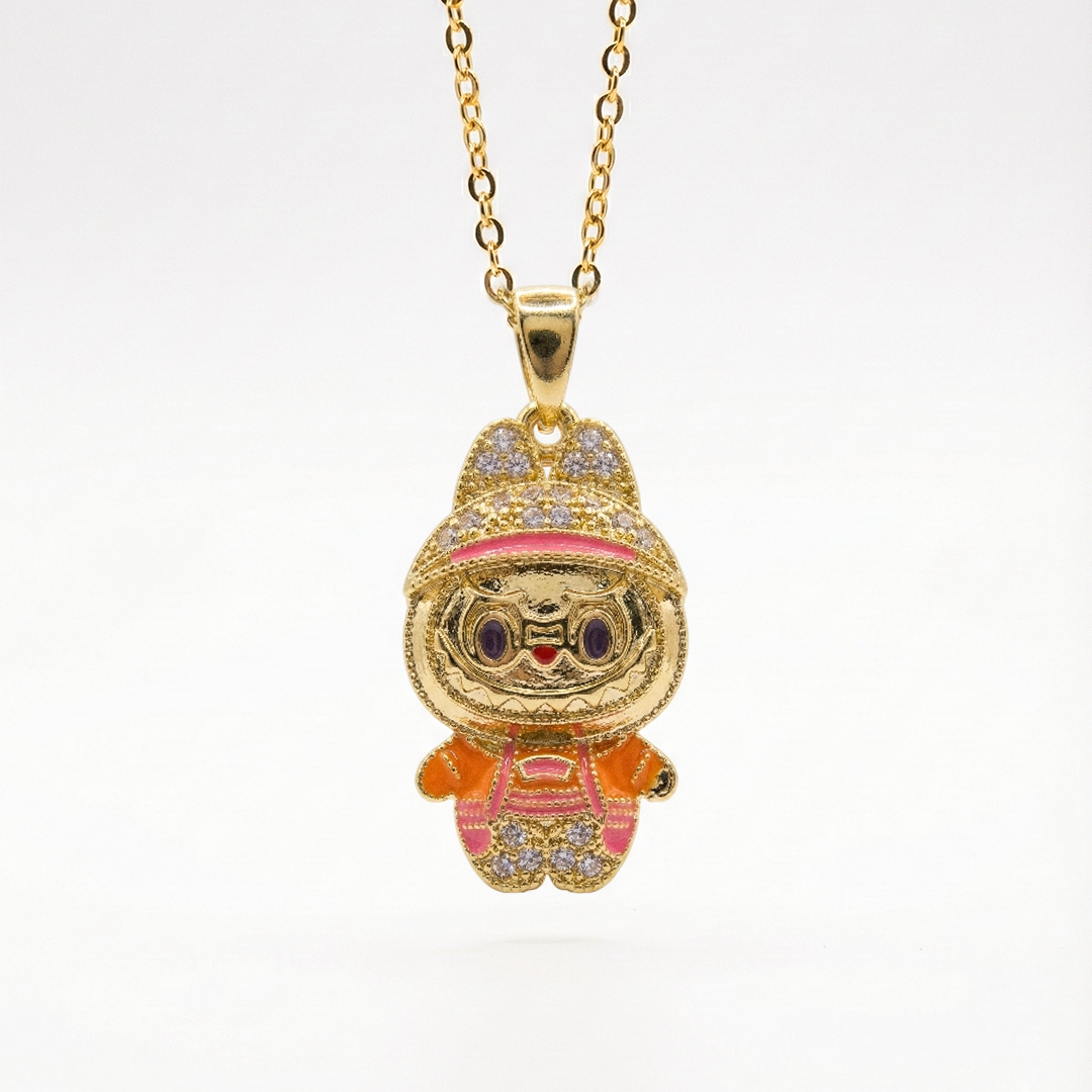 "Küçük Kızıma" Labubu Kolye Anlamlı Not ve Kutulu