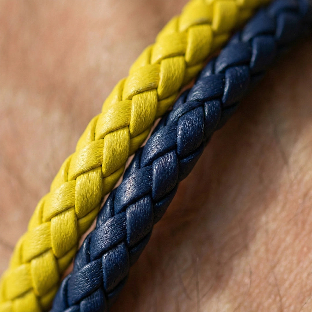 ''Küçük Oğluma'' Sarı - Lacivert Takım Bilekliği Hazır Hediye Paketi