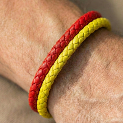 ''Canım Oğluma'' Sarı - Kırmızı Takım Bilekliği Hazır Hediye Paketi