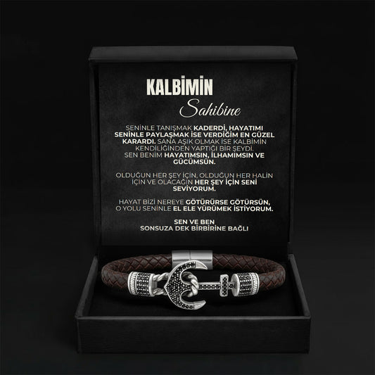 Kalbimin Sahibine Güvenli Liman ve Ömrüm Boyu Ruh Eşi Çapa Bileklik