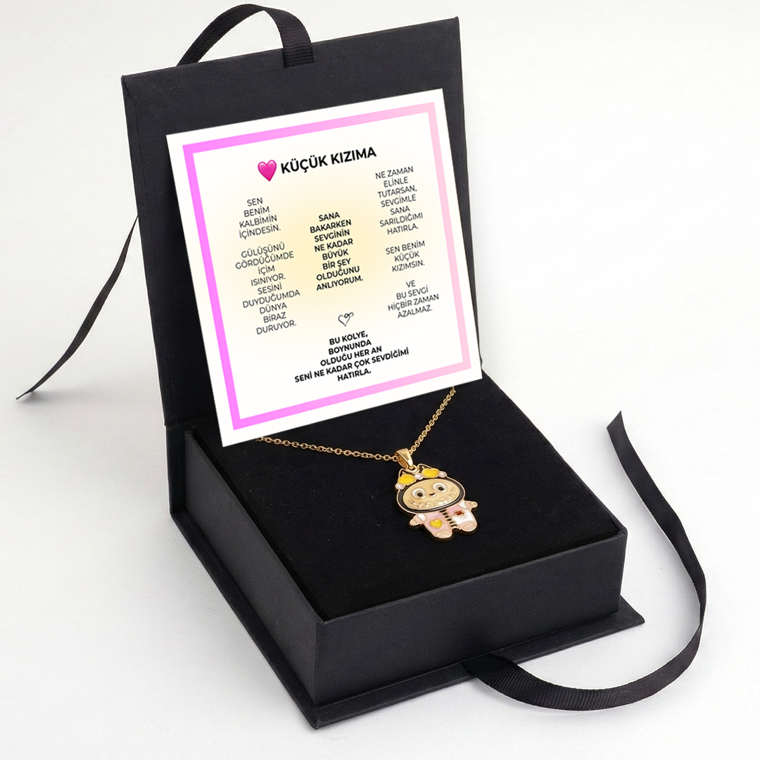 „To My Love“ Liebesherz-Stahlkette mit Notiz und Geschenkbox