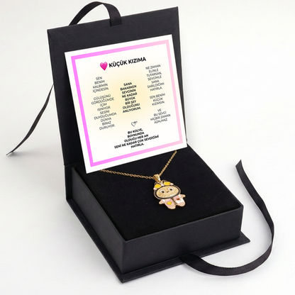 „To My Love“ Liebesherz-Stahlkette mit Notiz und Geschenkbox