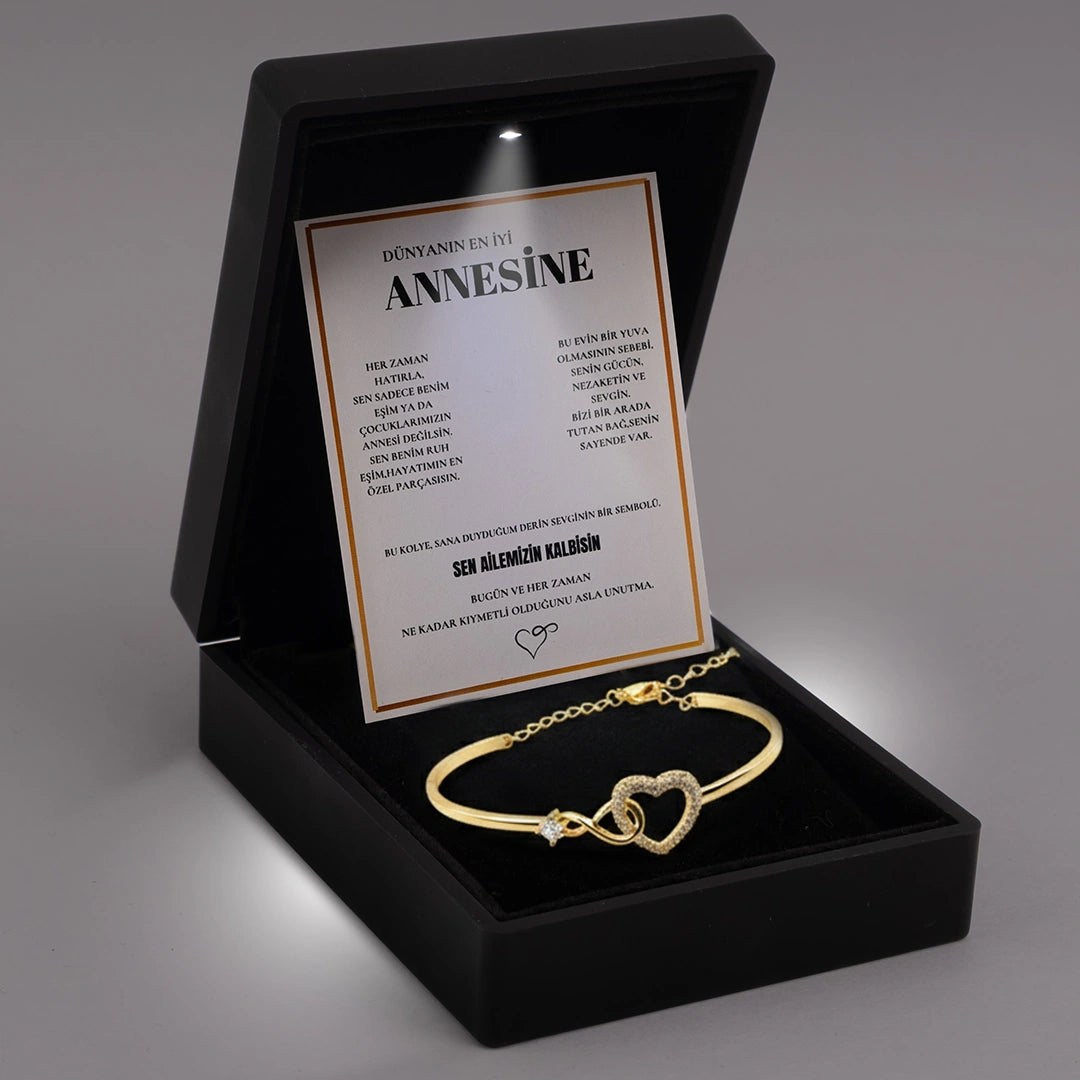 "Dünyanın En İyi Annesine Notlu" Sonsuzluk Bileklik