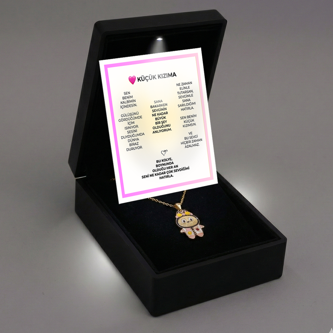 „To My Love“ Liebesherz-Stahlkette mit Notiz und Geschenkbox